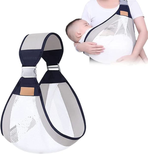 1pc Baby Carrier, Ergonomic Baby Strap One Shoulder Labor-saving Polyester Baby Half Wrapped Sling (random Color)