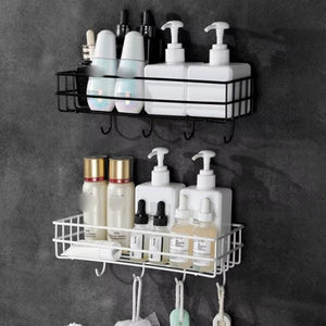 2 in 1 wall mounted bathroom rack