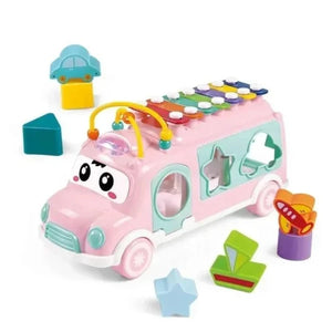 Baby Music Xylophone Bus Puzzle Set (random Color)