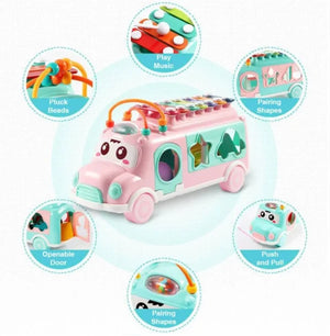 Baby Music Xylophone Bus Puzzle Set (random Color)