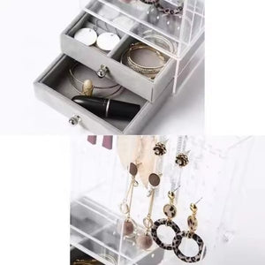 Jewelry Organizer Storage Boxes Acrylic Gift Box With Drawer