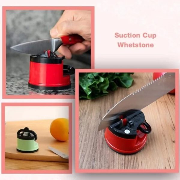 Knife Sharpener With Suction Pad Random Color