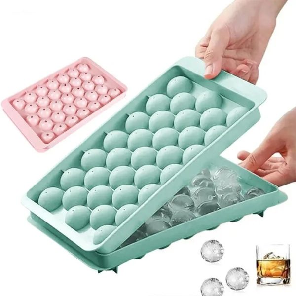 Mini Round Ice Cube Tray Plastic Diamond Moulds Ice Ball Random Color