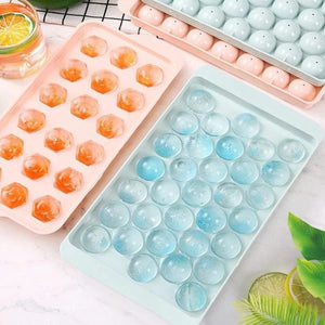 Mini Round Ice Cube Tray Plastic Diamond Moulds Ice Ball Random Color