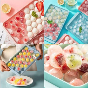 Mini Round Ice Cube Tray Plastic Diamond Moulds Ice Ball Random Color