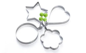 Pack Of 4 Egg Shaper Kitchen Tools Star, Heart, Round, Flower Shaped Stainless Steel – (random Color )