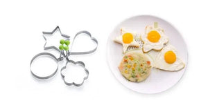 Pack Of 4 Egg Shaper Kitchen Tools Star, Heart, Round, Flower Shaped Stainless Steel – (random Color )