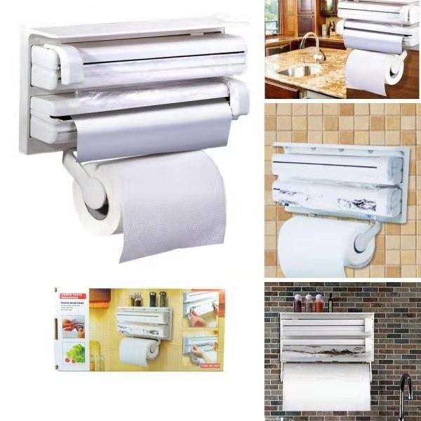 Wall Mount Tissue Paper Dispenser – Triple Paper Roll Dispenser Towel Holder