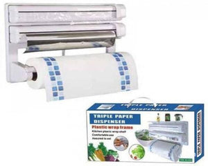 Wall Mount Tissue Paper Dispenser – Triple Paper Roll Dispenser Towel Holder